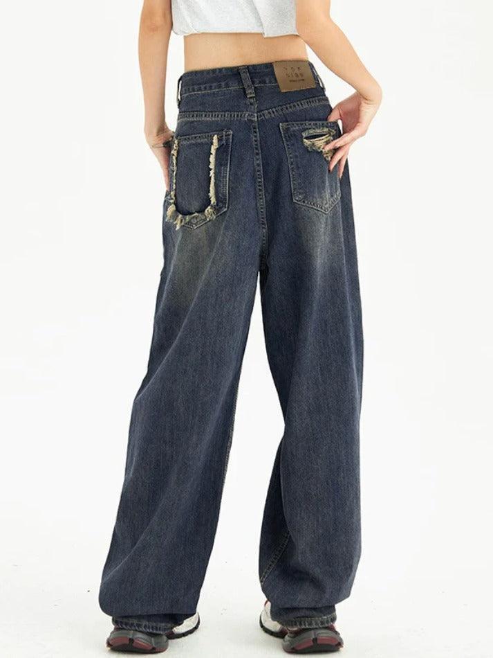 Levoire | Jean Boyfriend Vintage Bleu Déchiré