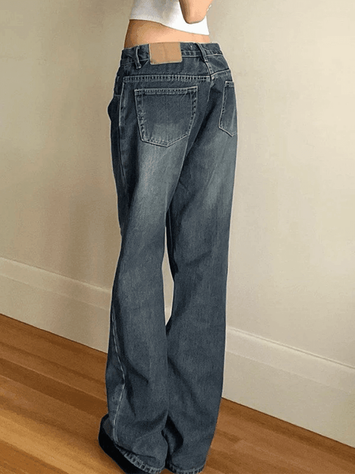 Levoire | Jean Boyfriend Bleu Lavage Weinlese