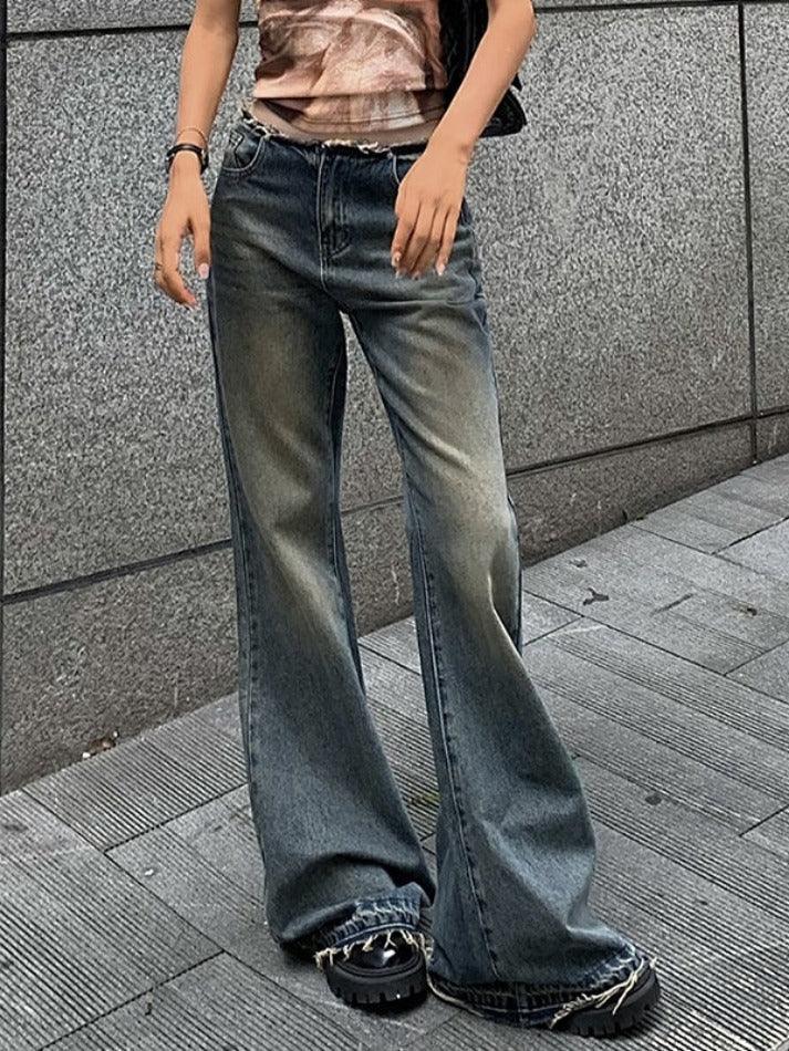 Levoire | Taille Basse En Denim À Jambes Évasées