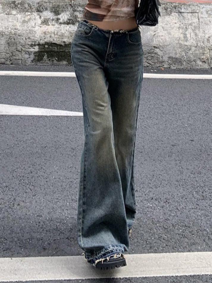Levoire | Taille Basse En Denim À Jambes Évasées