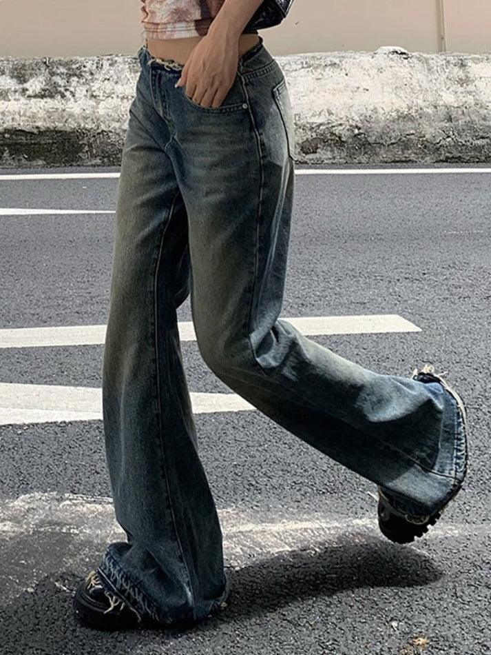 Levoire | Taille Basse En Denim À Jambes Évasées