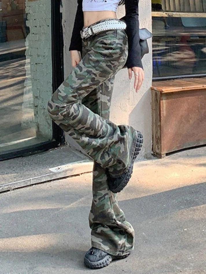 Levoire | Jean Évasé À Imprimé Camouflage Au Style Vintage