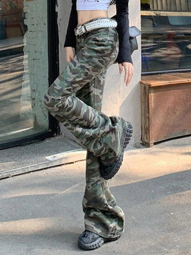 Levoire | Jean Évasé À Imprimé Camouflage Au Style Vintage
