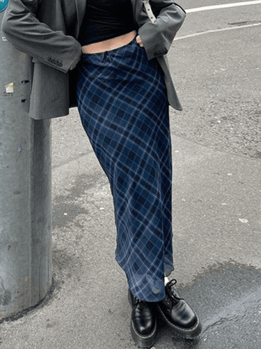 Levoire | Jupe Maxi Vintage Carreaux