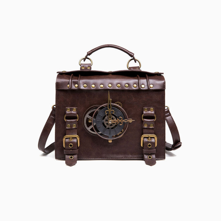 Levoire | Time Fly Back Clock Trim Fermeture À Bouton Sac Messager Crossbody