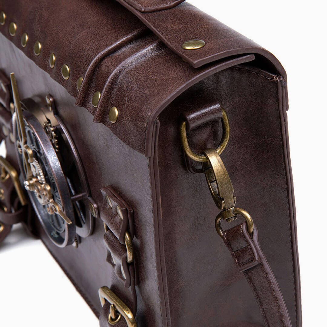 Levoire | Time Fly Back Clock Trim Fermeture À Bouton Sac Messager Crossbody