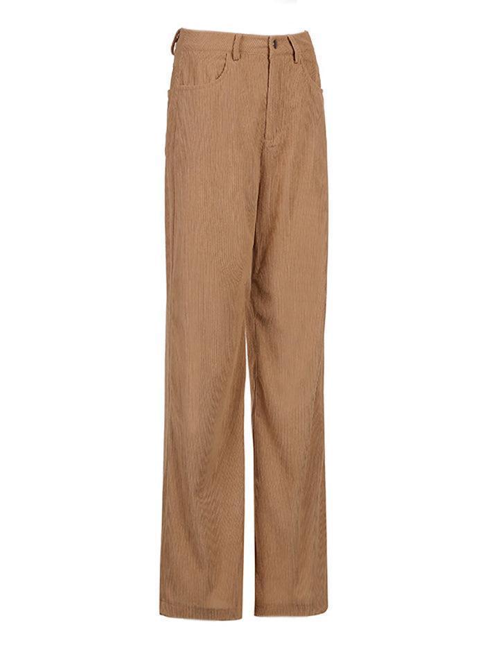 Levoire | Weinlese Pantalon Baggy En Velours Côtelé Sienna