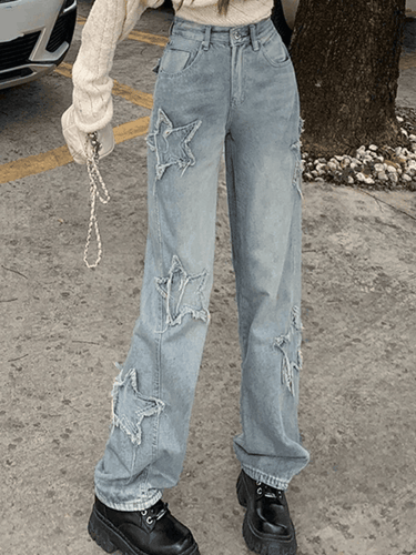 Levoire | Jean Boyfriend Délavé Vintage Étoile