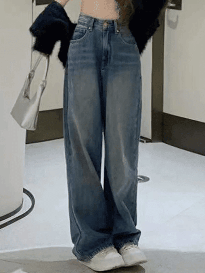 Levoire | Récolte Vintage Jean Boyfriend Délavé Droit