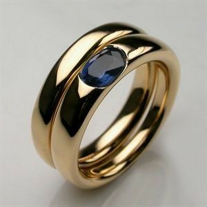 Levoire | Anneau En Or Et Zircons Bleus