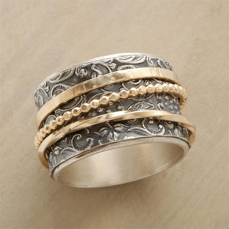 Levoire | Bague Antique Dorée Et Argentée