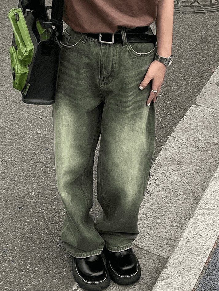 Levoire | Jean Boyfriend Lave Vert Vintage