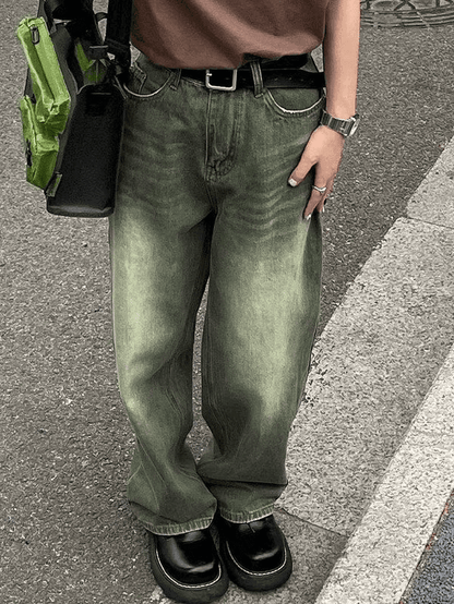 Levoire | Jean Boyfriend Lave Vert Vintage