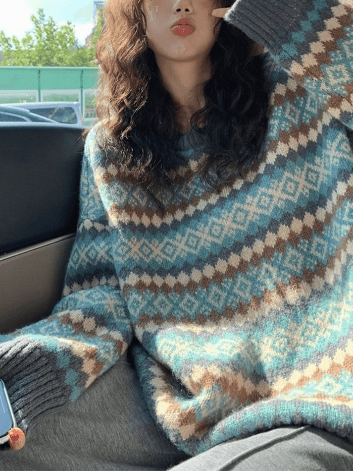 Levoire | Pull Vintage Jacquard Col Rond