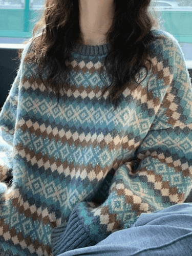 Levoire | Pull Vintage Jacquard Col Rond