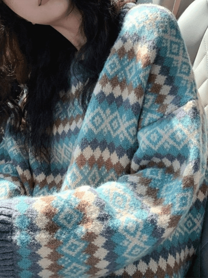 Levoire | Pull Vintage Jacquard Col Rond