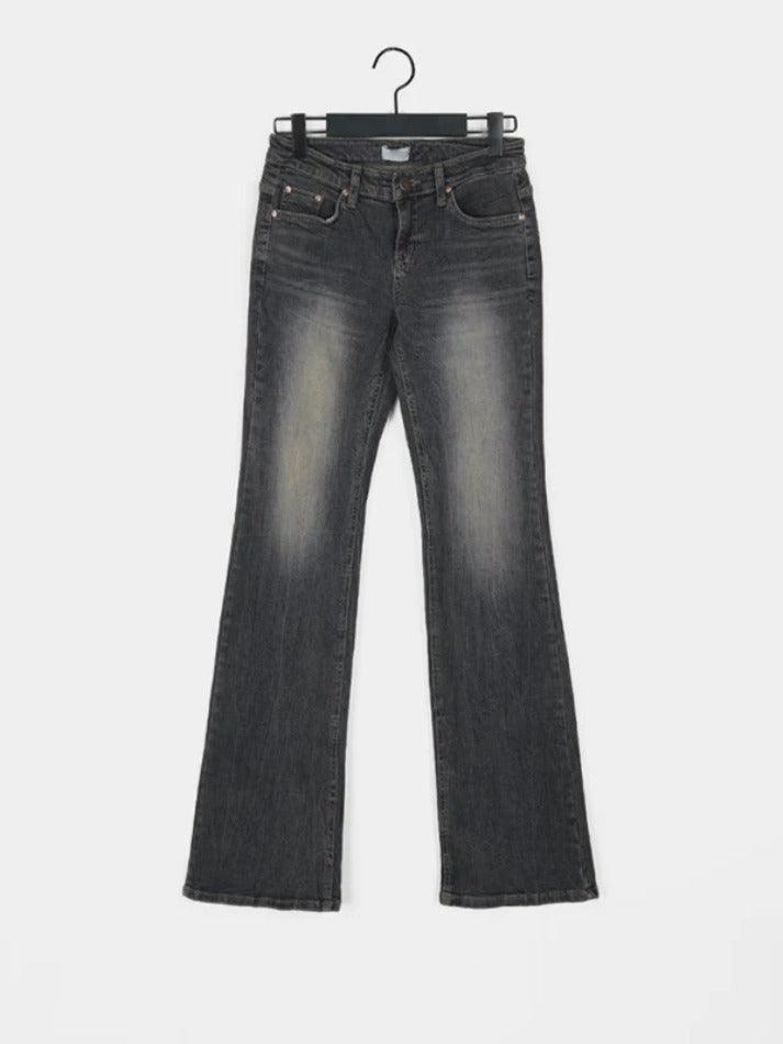 Levoire | Taille Basse Lavage Flare Jeans