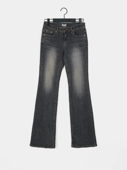 Levoire | Taille Basse Lavage Flare Jeans