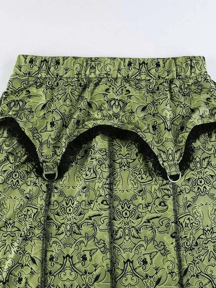 Levoire | Jupe Maxi Patchwork Imprimé Sirène Vintage