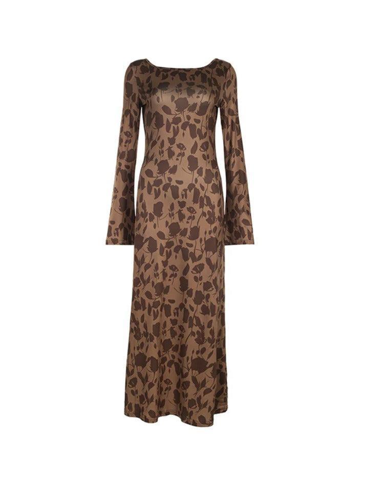Levoire | Imprimé Vintages Manches Trompette Maxi Robe