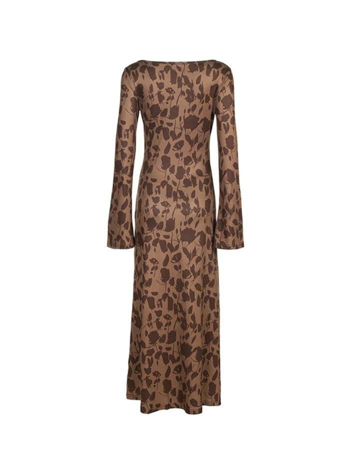 Levoire | Imprimé Vintages Manches Trompette Maxi Robe