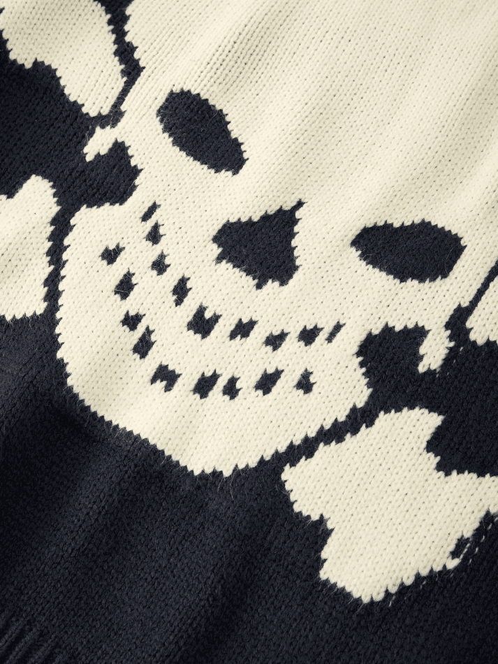 Levoire | Pull Sweatshirt Jacquard Skull Weinlese