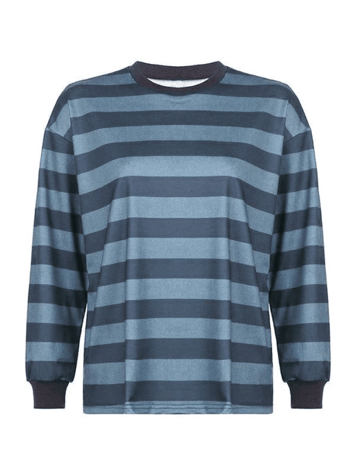 Levoire | Vintage Rayé Oversize Pull Sweatshirt