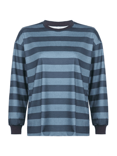 Levoire | Vintage Rayé Oversize Pull Sweatshirt
