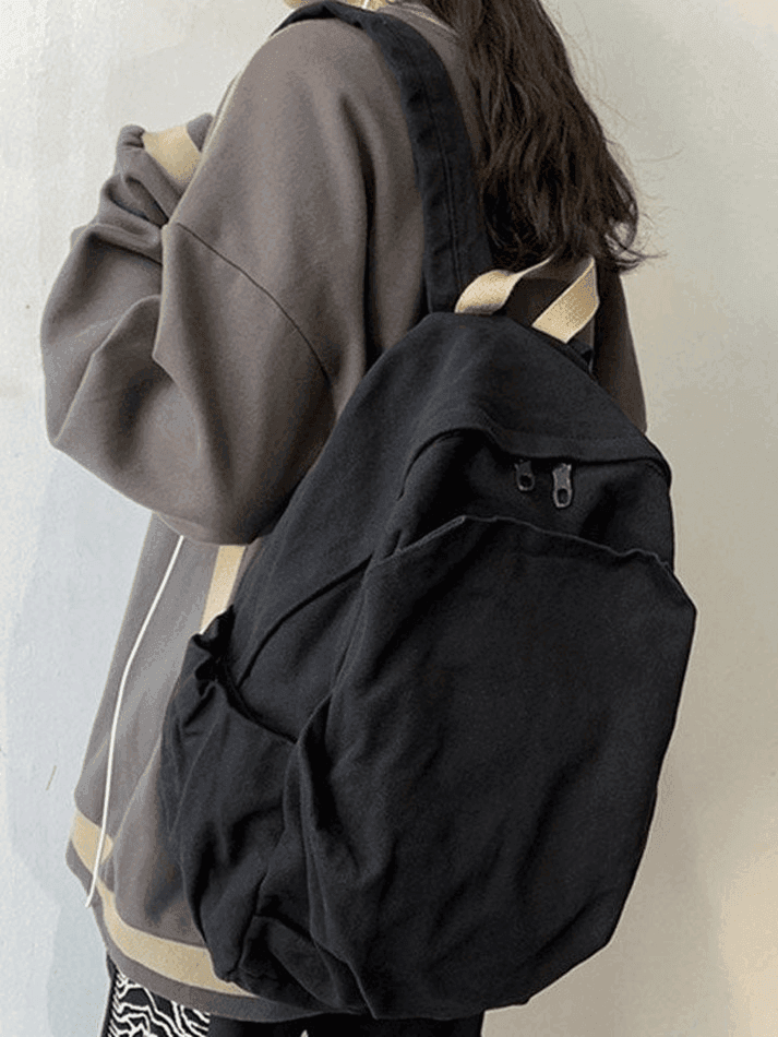 Levoire | Weinlese Wash Collège École Sac À Dos Noir Taille unique