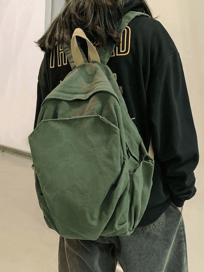 Levoire | Weinlese Wash Collège École Sac À Dos Vert Taille unique