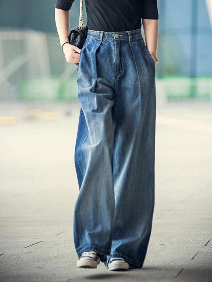 Levoire | Jean Boyfriend Délavé Vintage Bleu