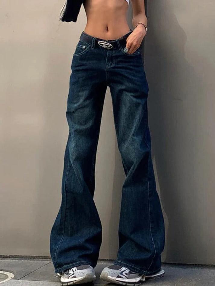 Levoire | Jean Éraflé Vintage Pattes D'Éléphant Bleu
