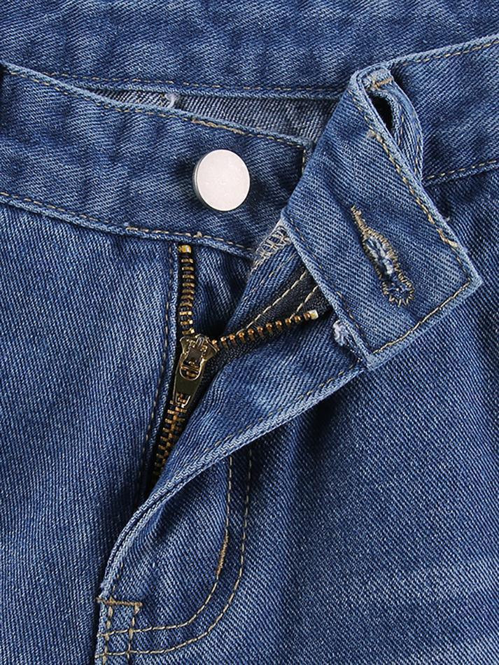 Levoire | Jeans Vintage Lavés À Imprimé Cœur