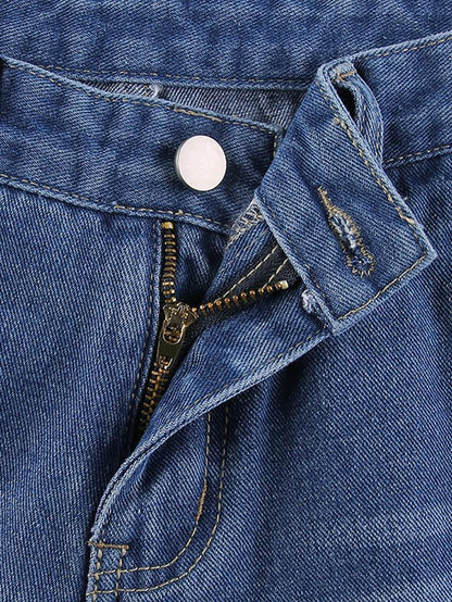 Levoire | Jeans Vintage Lavés À Imprimé Cœur