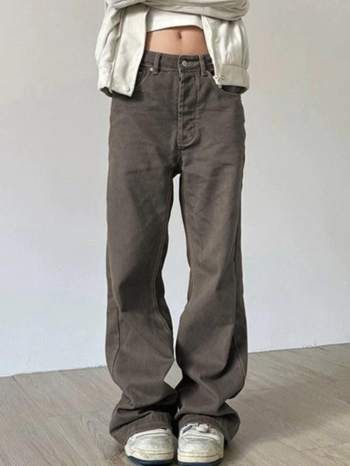 Levoire | Jeans Boyfriend Taille Mi-Haute Lavés Weinlese