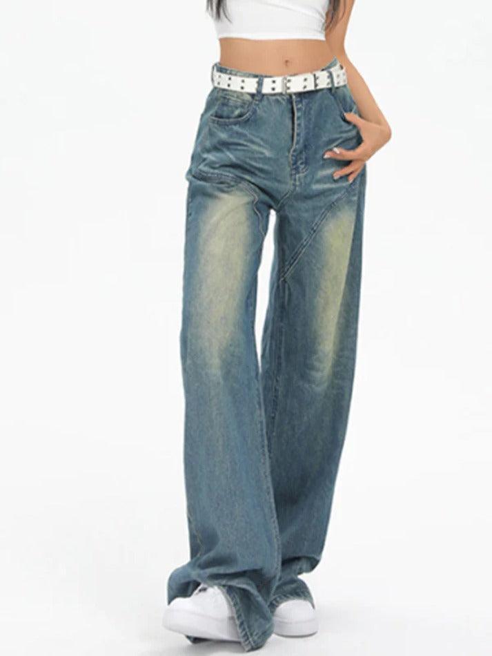 Levoire | Vintage Laver Splice Boyfriend Jeans Bleu