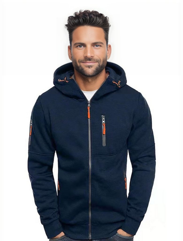 Levoire | Veste De Sport Pour Hommes Avec Capuche Marine