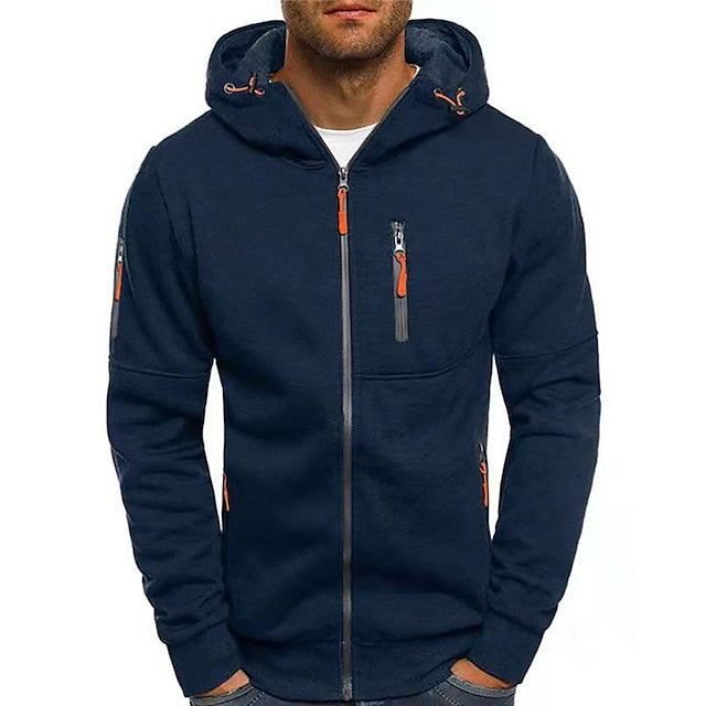 Levoire | Hommes À Capuche Confortable Sweatshirt Bleu marine