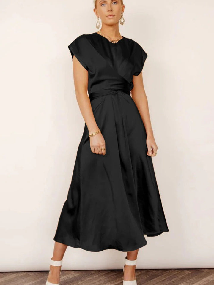 Levoire | Femme robe midi élégante Noir