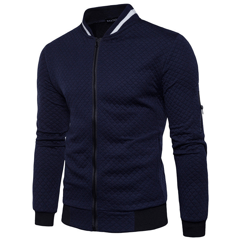 Levoire | Gilet tendance pour hommes, pull à zip intégral, matériau respirant Bleu marine