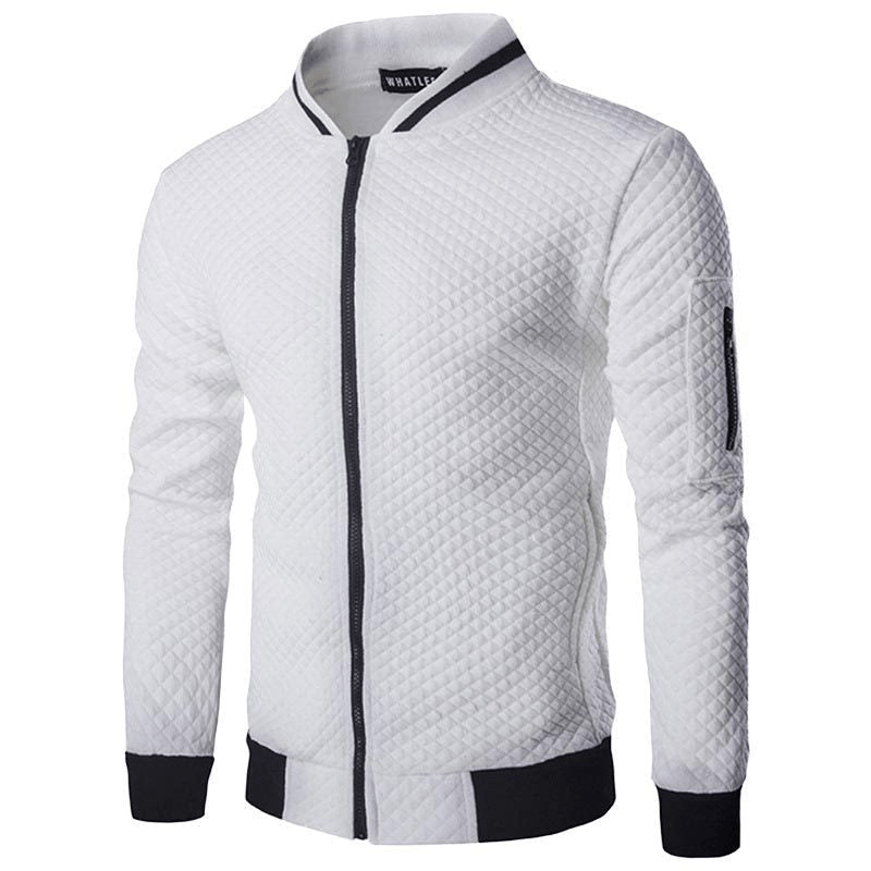 Levoire | Gilet tendance pour hommes, pull à zip intégral, matériau respirant Blanc