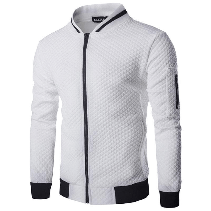 Levoire | Gilet tendance pour hommes, pull à zip intégral, matériau respirant Blanc