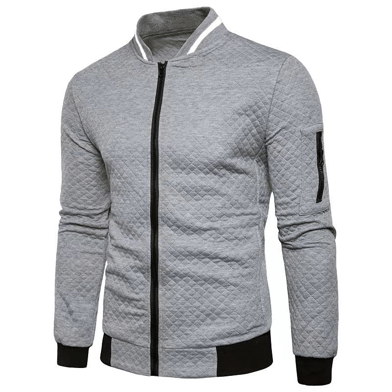 Levoire | Gilet tendance pour hommes, pull à zip intégral, matériau respirant Gris clair