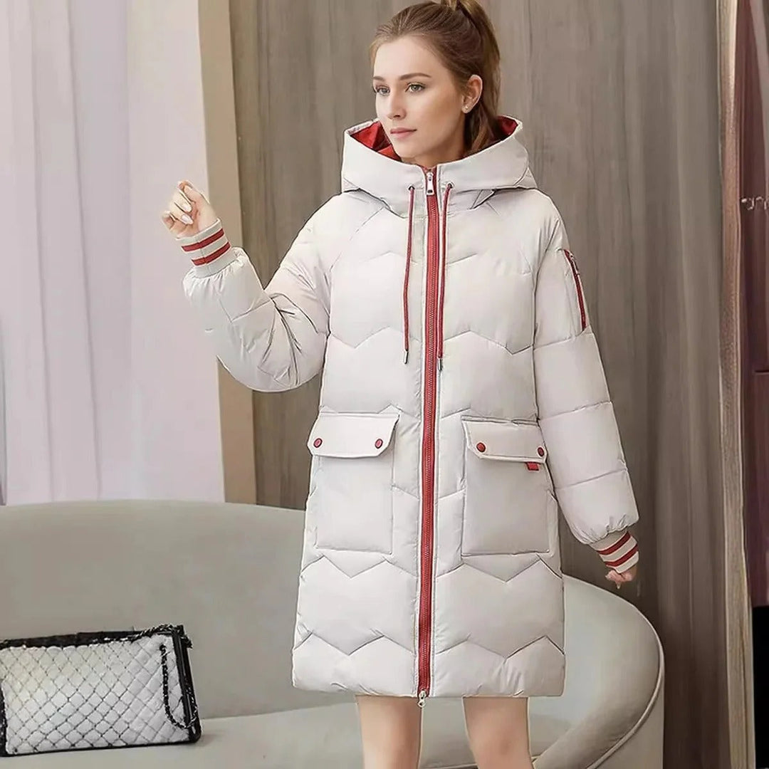 Levoire | Sweat à capuche zippé à manches longues avec poches Blanc