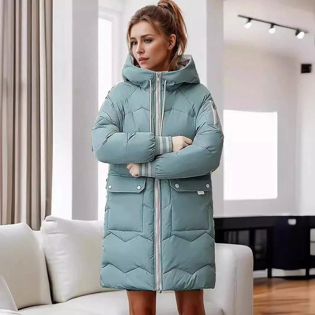 Levoire | Sweat à capuche zippé à manches longues avec poches Vert