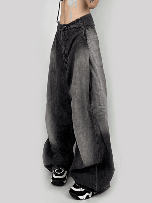 Levoire | Jean Boyfriend À Jambes Relaxées À Taille Contrastée Lavée