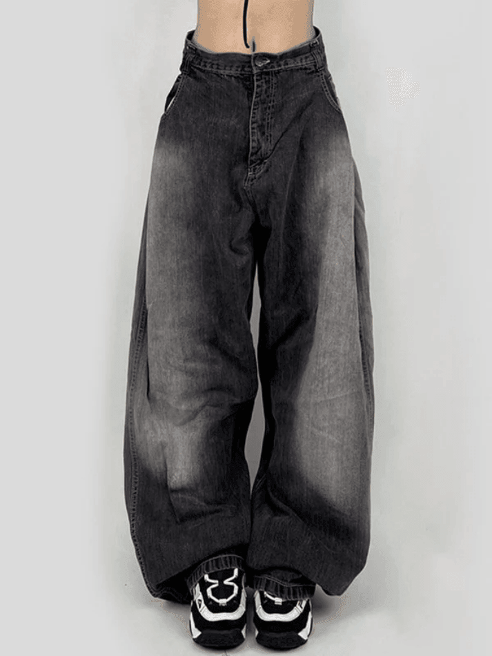 Levoire | Jean Boyfriend À Jambes Relaxées À Taille Contrastée Lavée