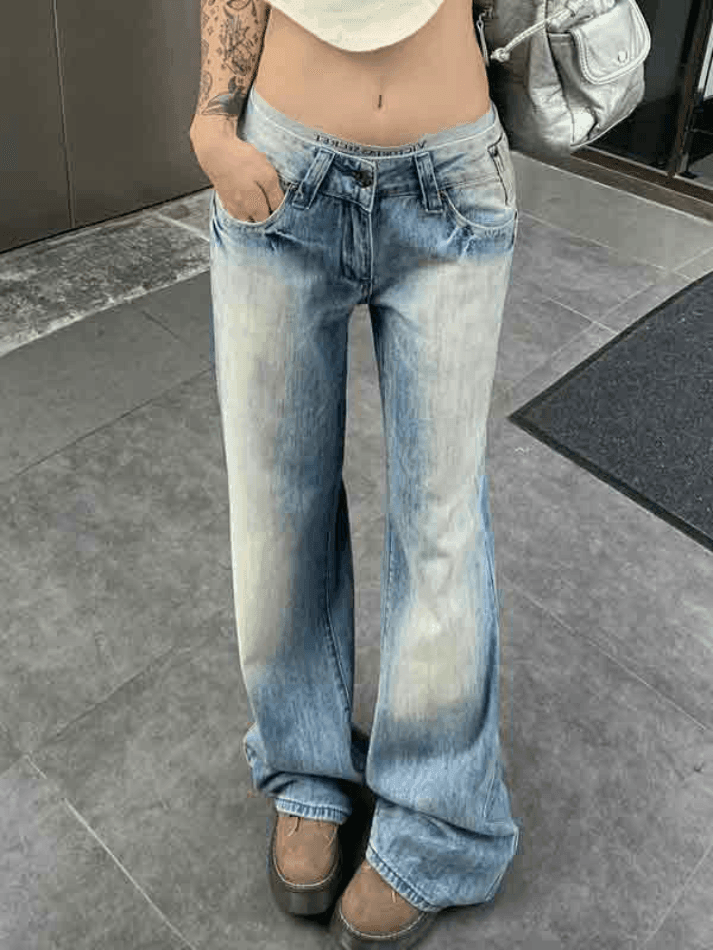 Levoire | Jean Boyfriend Taille Basse Usé Et Déchiré