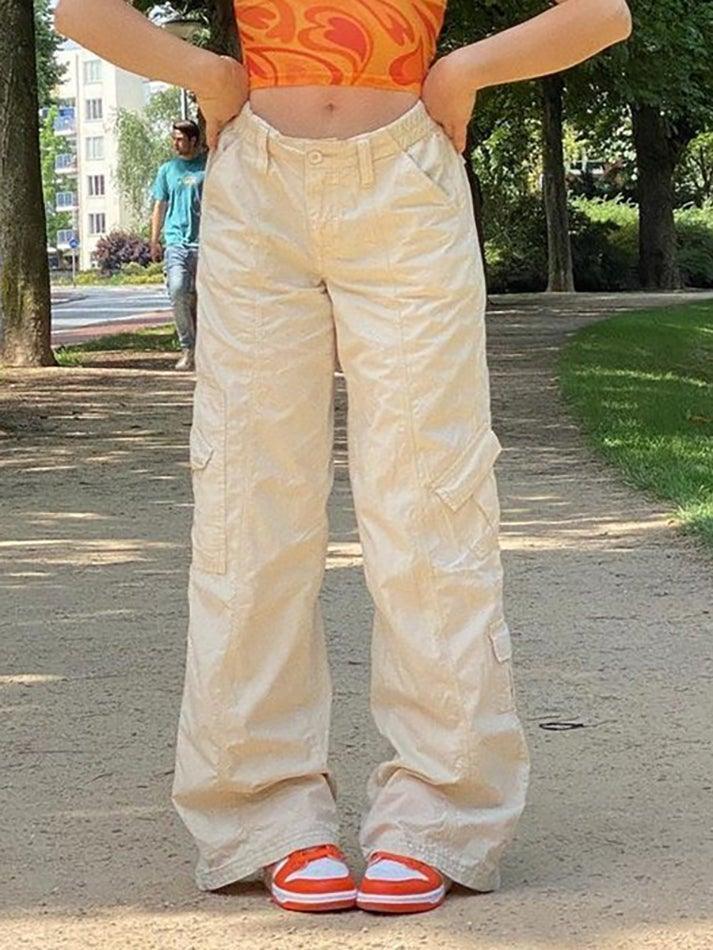 Levoire | Pantalon Cargo Solide Lavé À La Main Off-White