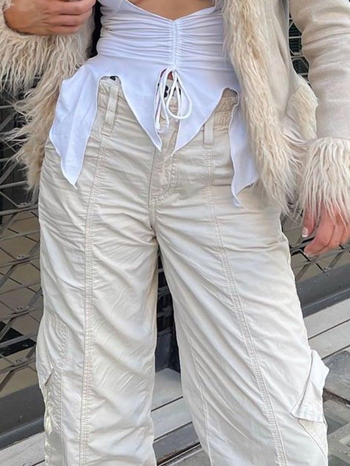 Levoire | Pantalon Cargo Solide Lavé À La Main